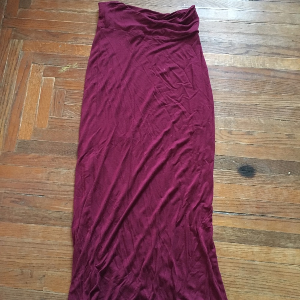 Maroon Maxi Skirt Size Small